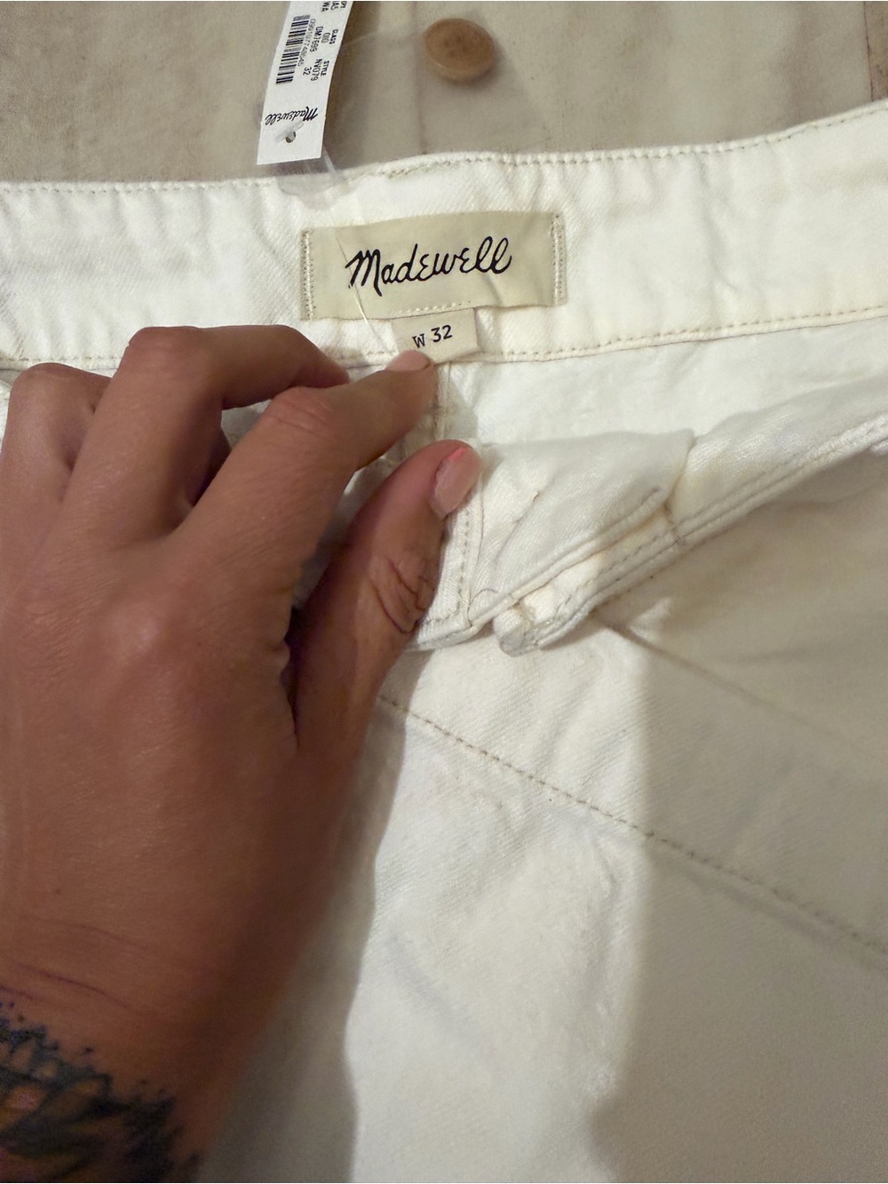 Madewell Off-White Denim Jeans W32